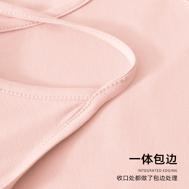 猫人小吊带背心女士60S莫代尔棉夏季薄款修身无袖美背防走光上衣高清大图