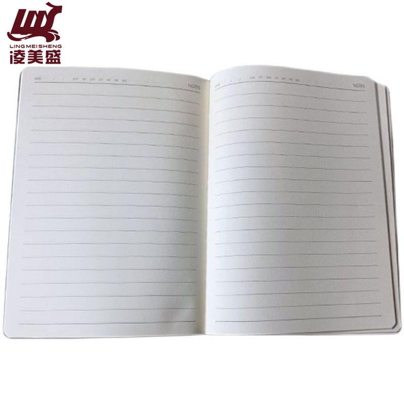 凌美盛 PU软皮面A5商务笔记本25K记事本80克米黄纸14.1*20.5cm 100张63-25-1黑色/本高清大图