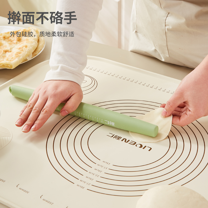 利仁 GMZ-JC2擀面杖硅胶 加长家用压面棍杆面棒赶杖擀面棍饺子皮高清大图