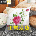 三维工匠新款十字绣抱枕情侣婚礼客厅车枕3d5d精准钻石印画印花靠垫套 物语花香｛精准印花｝