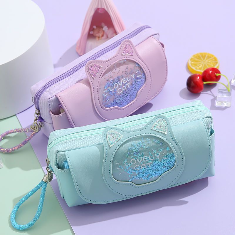 文具盒笔袋女童文具盒少女心ins潮文具幼儿园铅笔盒小学生网红流沙