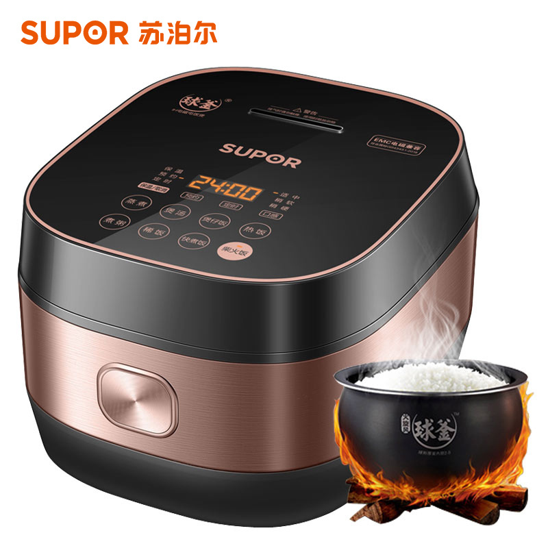 苏泊尔(SUPOR)电饭煲 SF40HC32 球釜饭煲 4L大容量 家用智能电饭锅 IH电磁加热 全屏触控一键操作