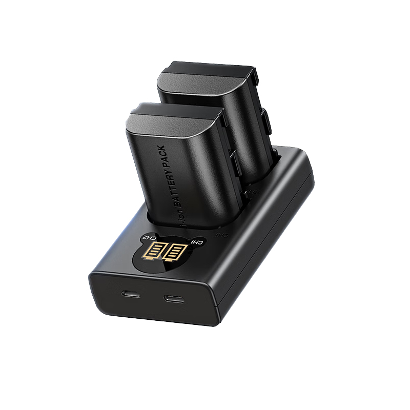 绿联(UGREEN) 佳能LP-E6NH相机电池充电器 适用EOS r62 r7 r6 r5 数码相机电池两电一充
