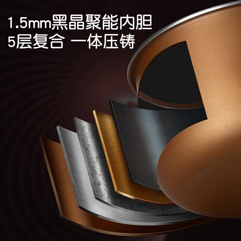Midea美的 MB-AFB5062R电饭煲底盘加热智能自动5L不粘锅聚能釜定时预约烧汤烧饭煮粥蛋糕高清大图