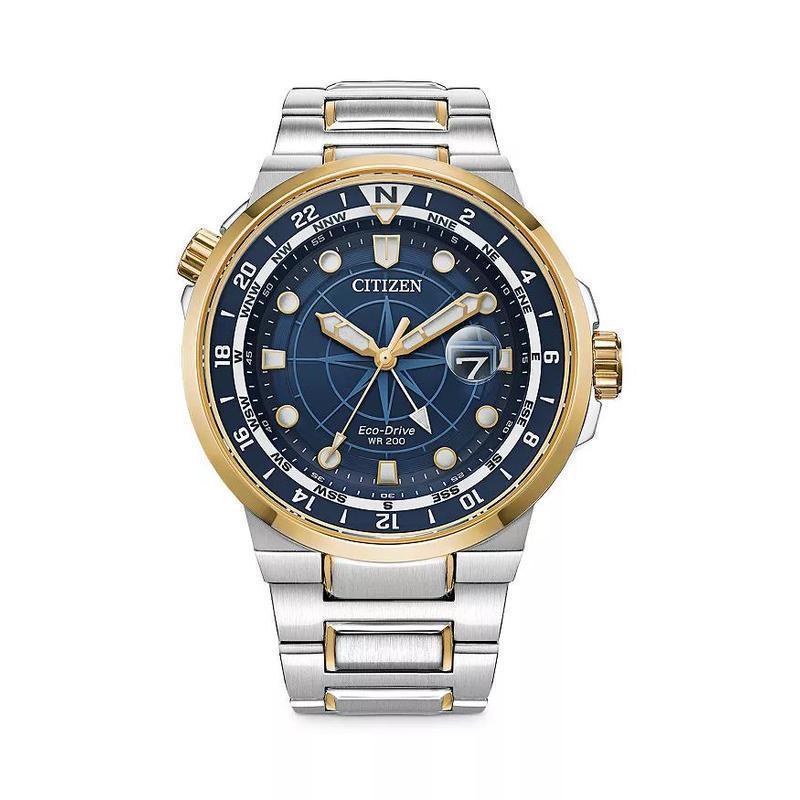 [官方正品]西铁城citizen 手表 eco-drive系列 光动能男士双色商务