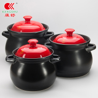 康舒大容量砂锅4.5L(4-6人)熬粥砂锅耐高温明火陶瓷煲土锅家用煲汤锅