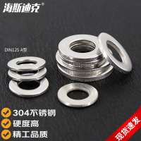 海斯迪克304不锈钢平垫圈垫片 薄垫圈 DIN125 A型 M24 (30个)