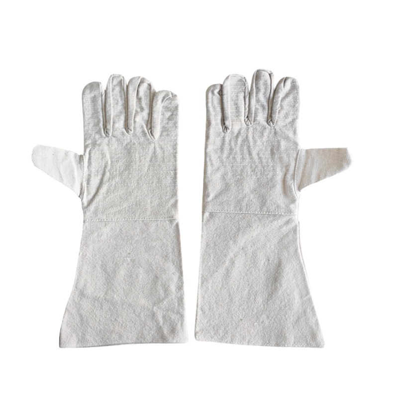 珂攸洋白甲加长帆布电焊手套20*10*1cm双/包高清大图