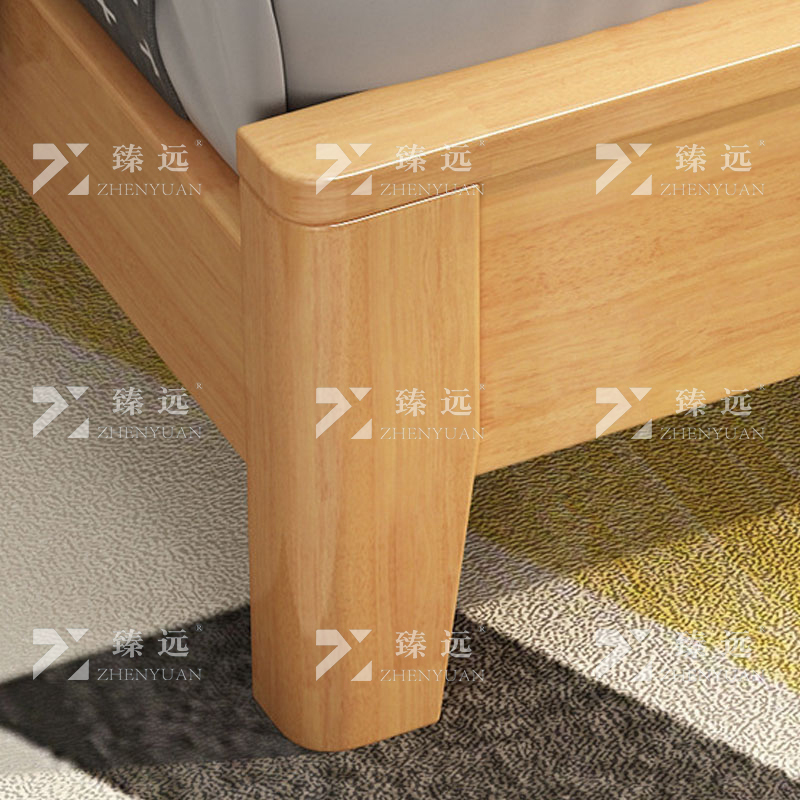 臻远 ZY4031122 实木床宿舍家具1.8米双人床含两个床头柜