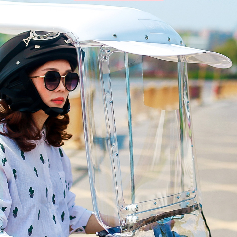 闪电客电动车雨棚遮阳伞防雨防风摩托车挡风罩电瓶车遮雨棚防晒遮阳棚