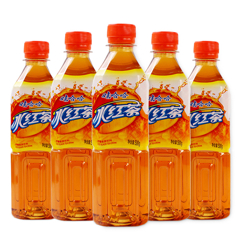 娃哈哈冰红茶柠檬果味茶饮料饮品500g5瓶装新老包装交替发货
