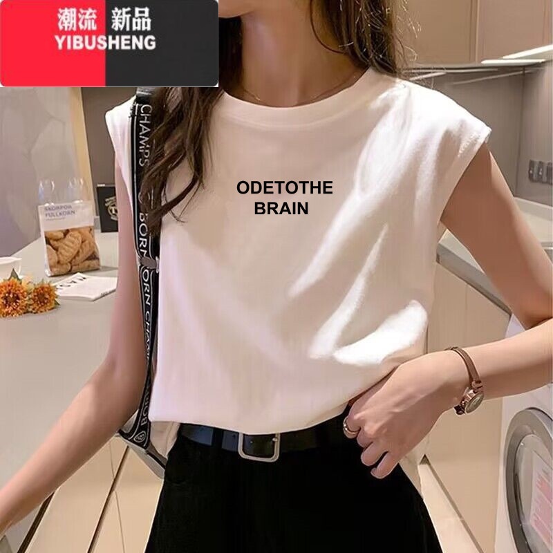 YIBUSHENG2023新款坎肩袖背心t恤女外穿纯气减龄内搭打底衫无袖上衣高清大图