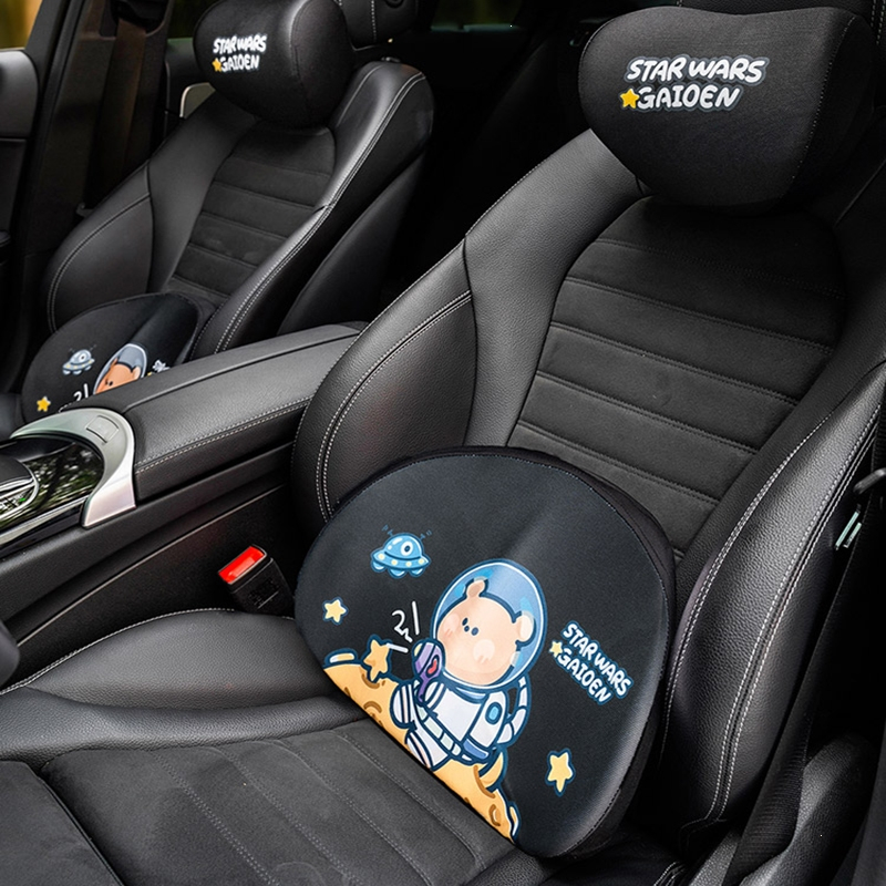 头枕护颈枕车用卡通可爱闪电客车载枕头靠枕腰靠垫汽