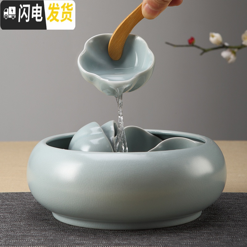 三维工匠汝窑功夫茶具套装家用陶瓷日式简约冰裂开片可养茶杯茶壶 汝窑盖碗罗汉杯(9件套)
