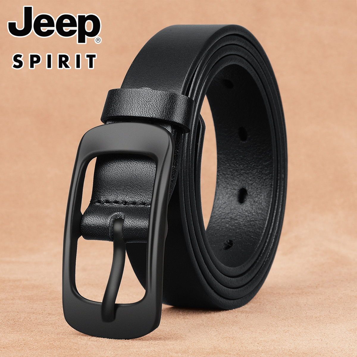 吉普腰带女士真皮顶层带女士牛皮时尚装饰别针扣简单裤带女士的k风格趋势高清大图