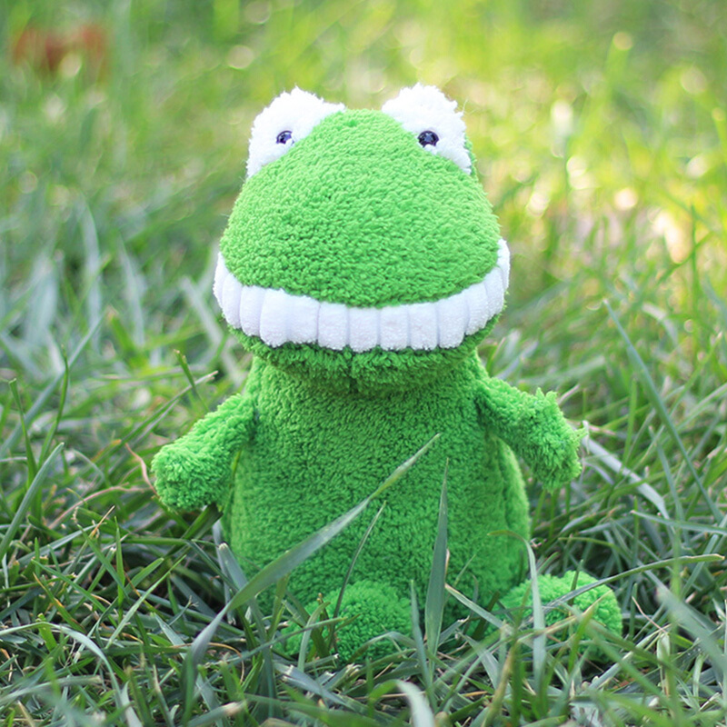 ins超丑网红丑萌娃娃猪玩偶公仔可爱毛绒微笑大牙呲牙新年浅绿色青蛙