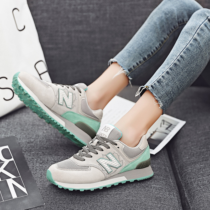 nb运动鞋女休闲跑步潮鞋樱花系列