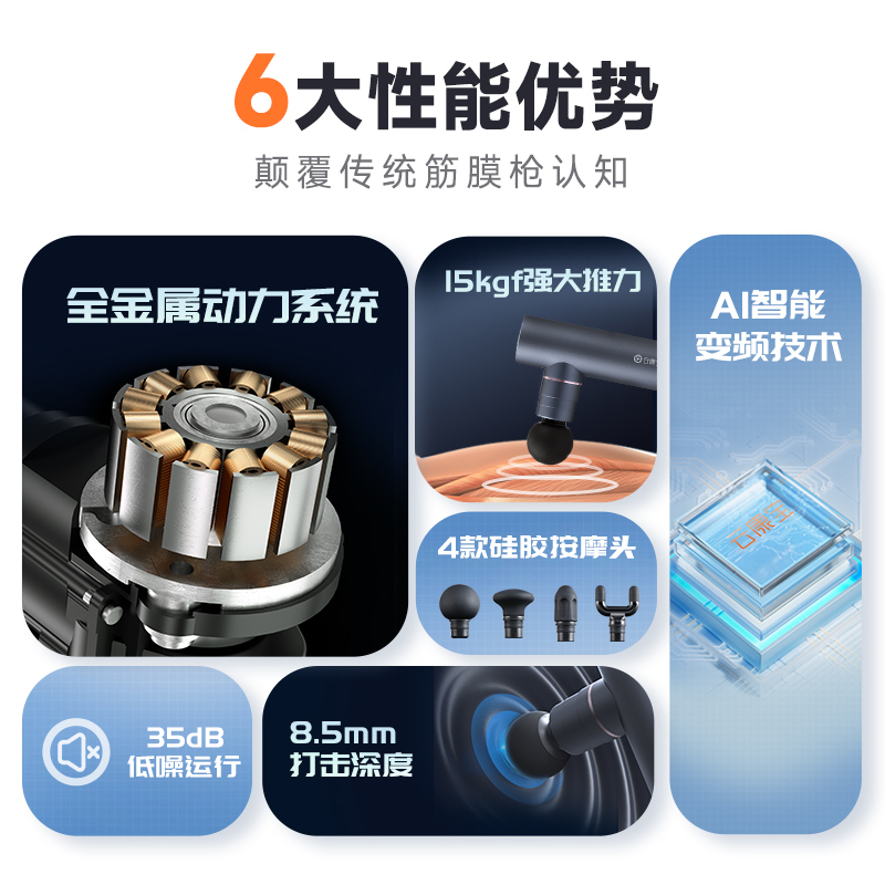 云康宝智能金属筋膜枪CM20C灰色高清大图