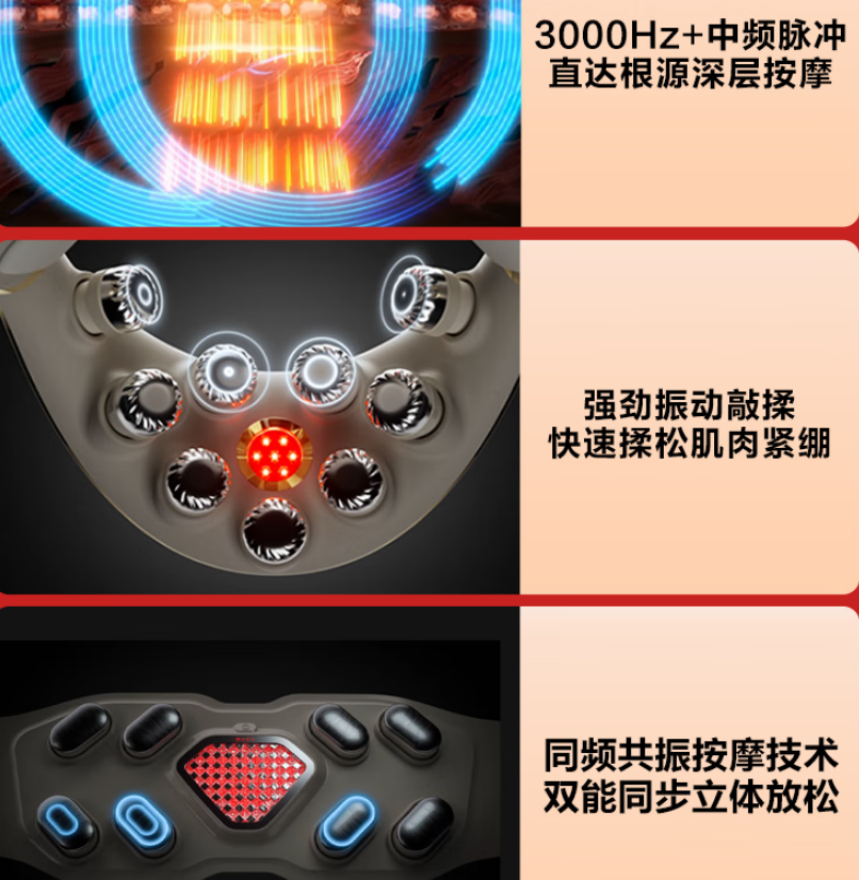 SKG 颈椎按摩器 可折叠护颈仪热敷脉冲 颈部G7二代+腰部G7豪华款高清大图