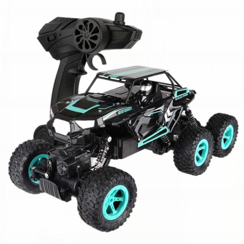 越野车男孩合金六轮四驱攀爬赛车儿童玩具充电遥控车超大遥控高速赛车