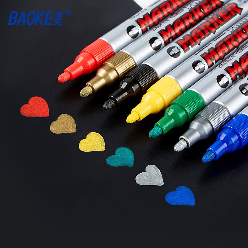宝克(BAOKE)MP540 2mm彩色油漆笔 签到笔/美术涂鸦绘画笔/洗车补漆油笔 1支图片