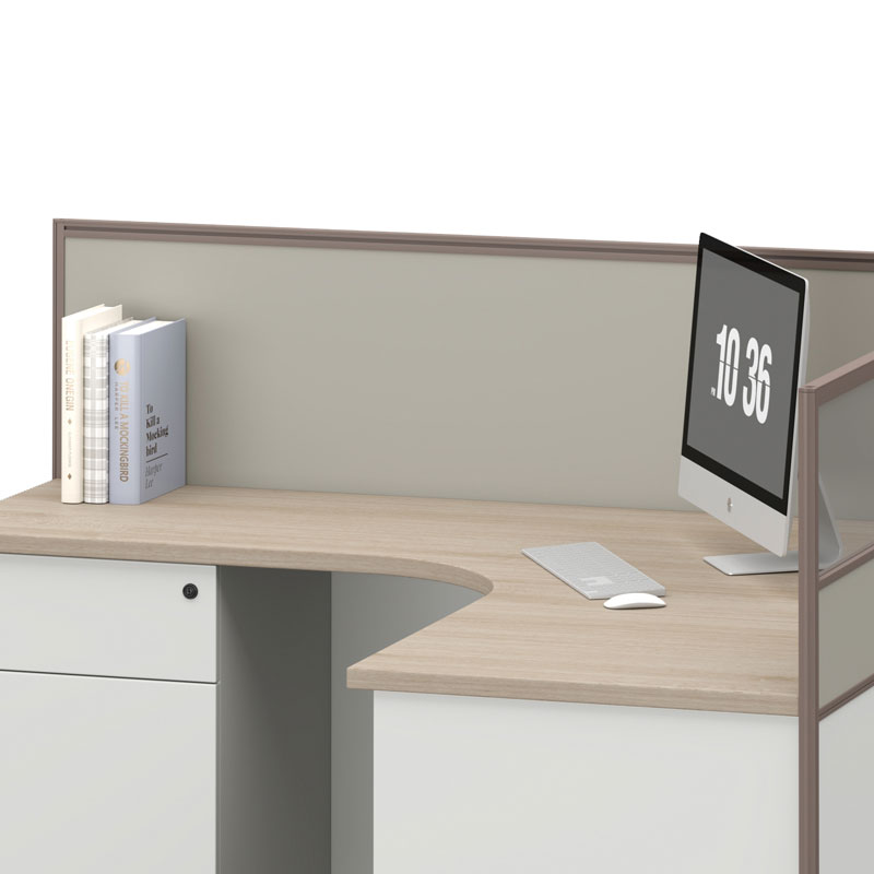 臻远ZYGW-049屏风工作卡位职员桌办公桌 L型单人位高清大图