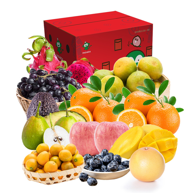 百果园公司 春迎喜乐水果礼包 约9.2KG 春节年货节礼包 时令水果