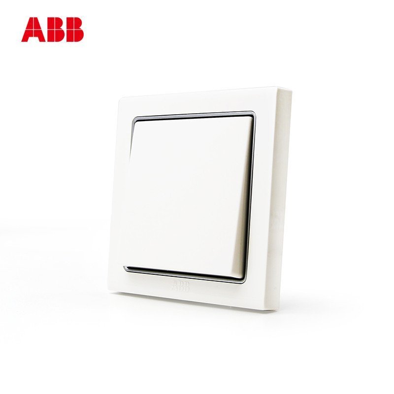 ABB开关插座 德宁雅白 一开多控/三控 一位中间中途开关面板AN119