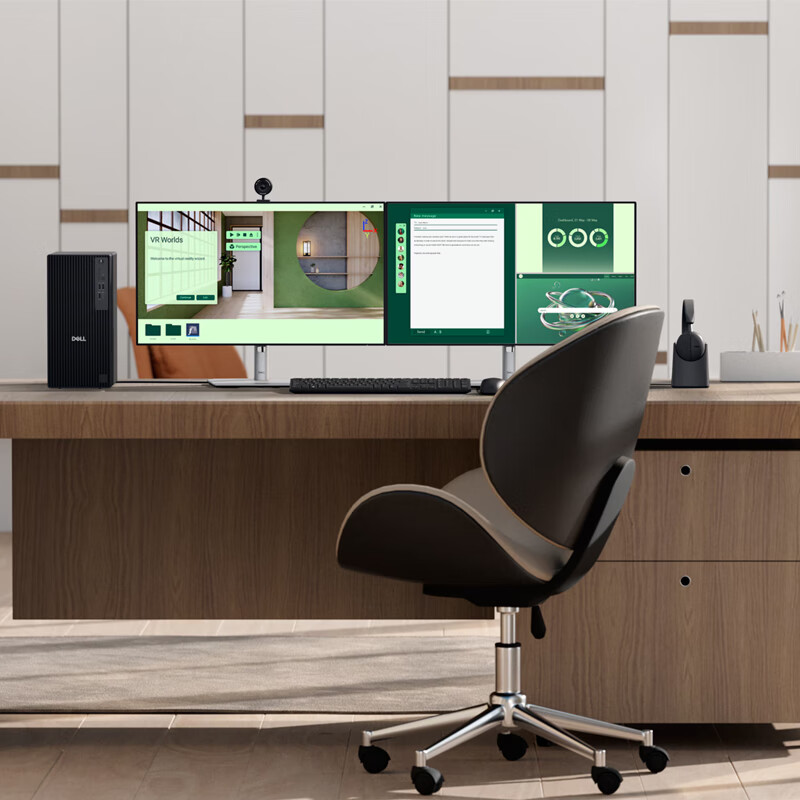 戴尔dell Pro Tower QCT1250 企业级高端商用办公绘图设计台式机电脑主机 I7-14700 8G内存 512G固态 集成显卡高清大图