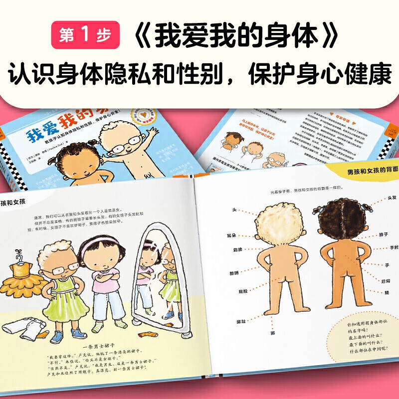 儿童行为习惯教养绘本[全6册](0-3岁海豚出品) [正版]不可以摸我的屁股全套4册+谁是我的家人+宝宝从哪里来+我爱我高清大图
