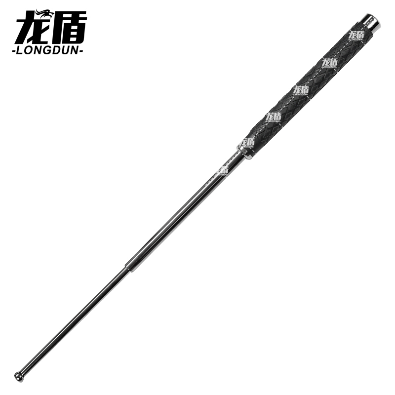 龙盾 自卫打狗棒铁棍车载破窗器甩棒菱形橡胶棒车载便携26寸黑色