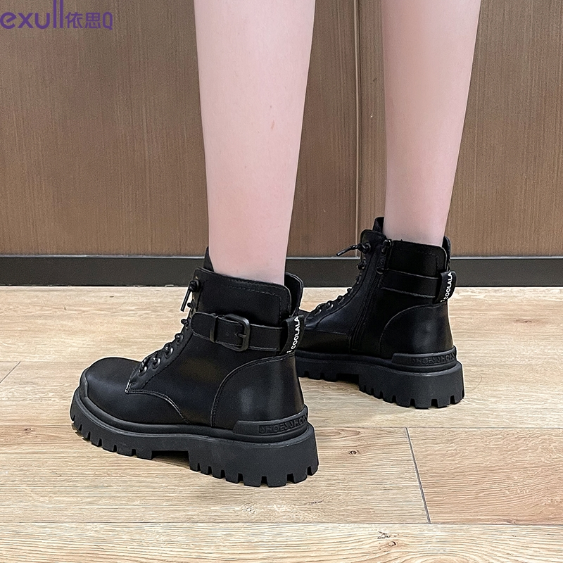 依思Q2021秋冬新款马丁靴86301