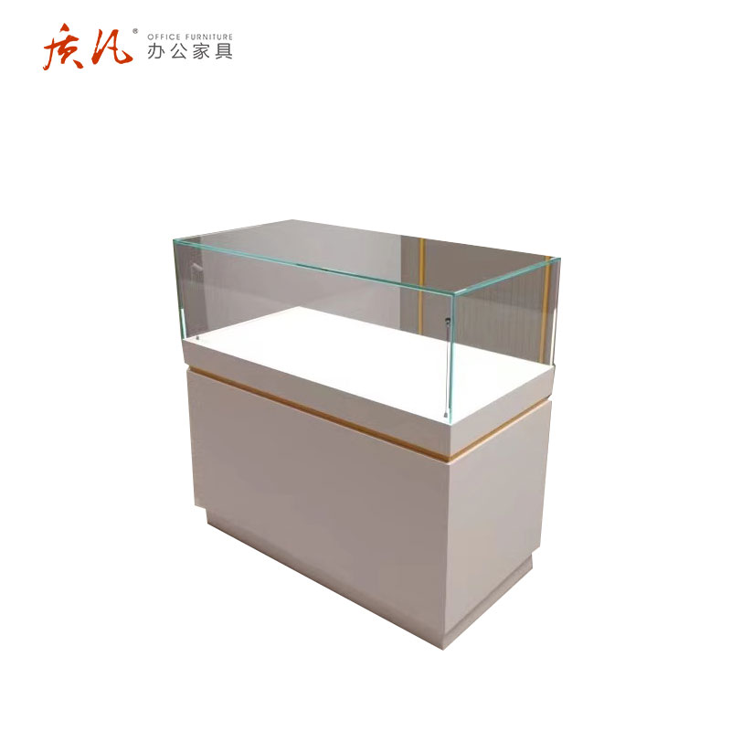 质凡 玻璃柜展示陈列柜W400*D400*H1200高清大图