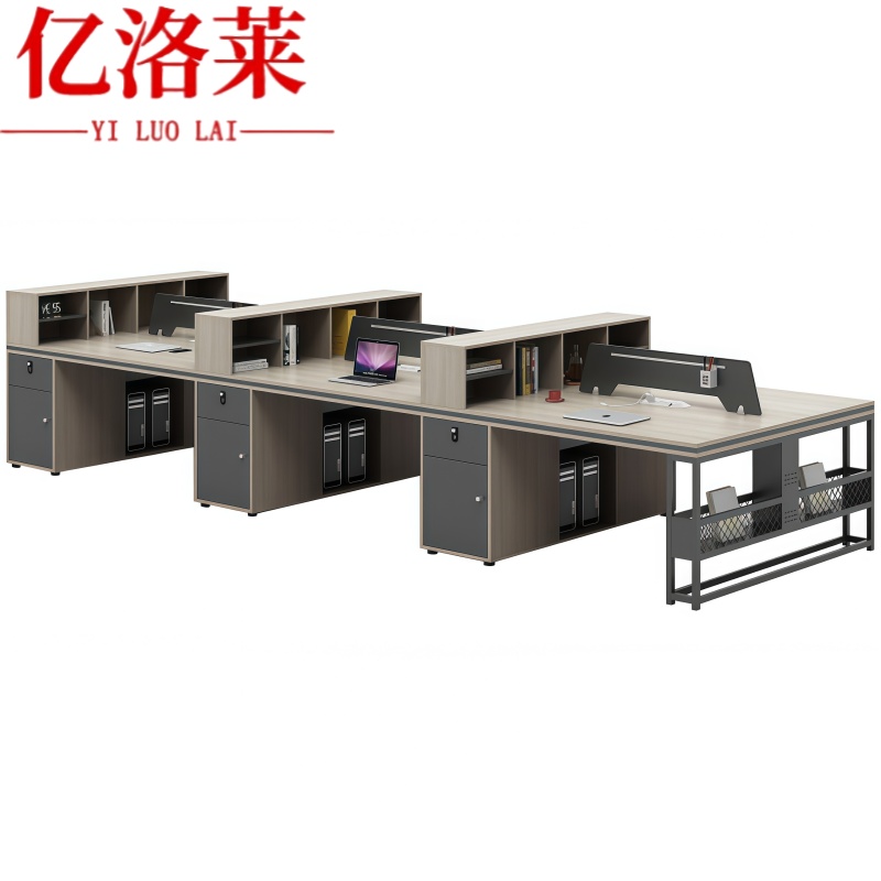 亿洛莱 职员桌 六人 张高清大图