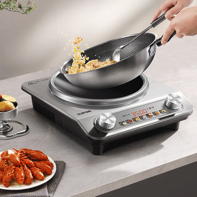 苏泊尔(SUPOR)大功率电磁炉家用凹面3500W爆炒电磁灶火锅炉炒菜定时电炉电火灶C35-IA802D高清大图