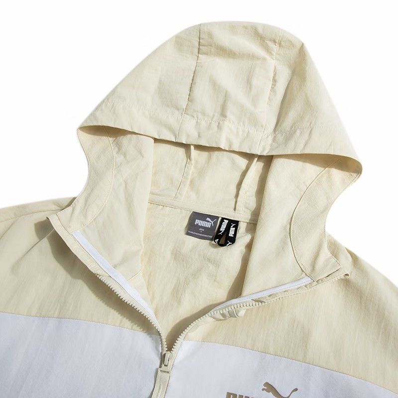PUMA 品牌Logo印花运动透气休闲防风夹克外套 女款 卡其色 678351-87