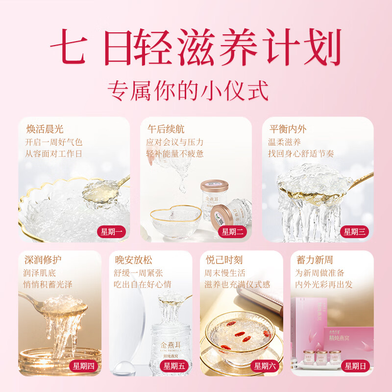 金燕耳 K精炖燕窝40g7瓶礼盒装高清大图