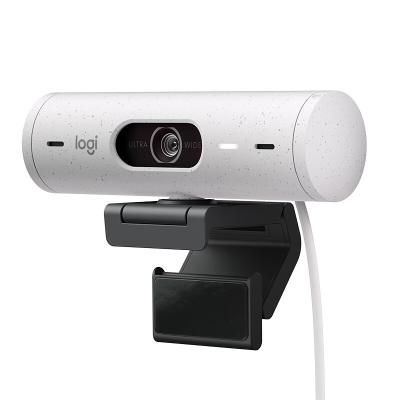 罗技(Logitech) Brio 500 企业级高清广角网络摄像头 白色