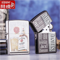 美国原装防风zippo打火机正品 彩绘占边酒标29124 打火机zippo正版旗舰店 zippo正版
