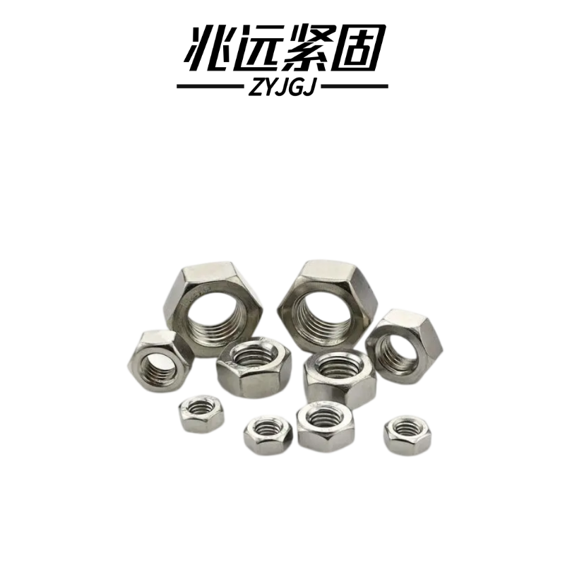 兆远紧固 304不锈钢六角螺母(个)(M6)高清大图