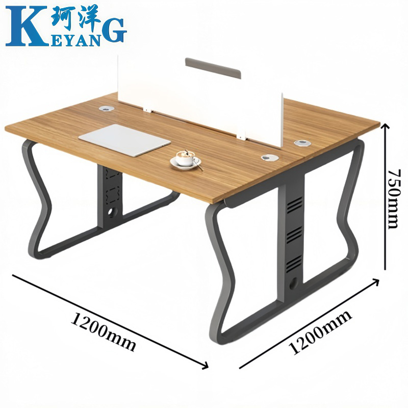 珂洋 屏风办公桌 双人位含柜椅 套高清大图
