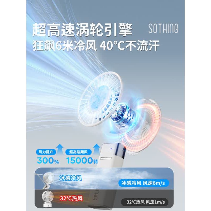 向物大手持制冷风扇-ice Z plus DSHJ-S-2513 星空灰 6000mAh标准版高清大图