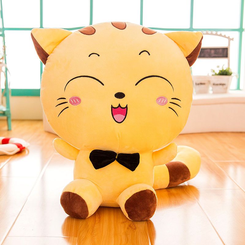 函夏可爱猫咪毛绒大号抱枕大脸猫超萌玩偶生日女生创意儿童玩具批发
