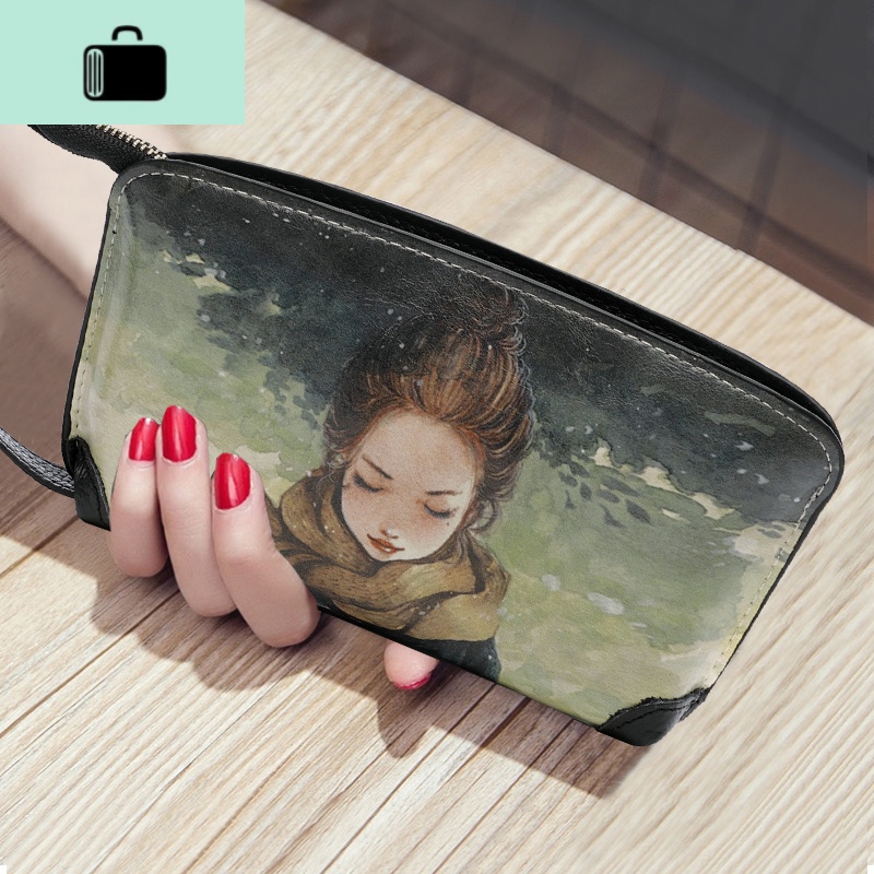 潮女实用小手包2020新款休闲卡通可爱零钱包手拎包时尚百搭手机包NEW LAKE 千与千寻