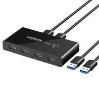 绿联(Ugreen)US216 USB 3.0 二进四出 切换器 USB打印机共享器 USB鼠标键盘共享