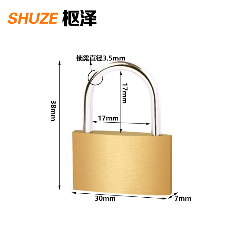 枢泽 锁 30mm短梁 把高清大图