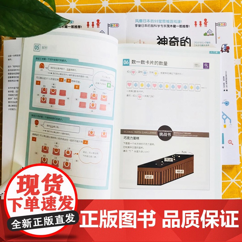 正版神奇的逻辑思维游戏书儿童编程训练5-13岁趣味数学提升孩子专注力逻辑思维训练能力小学生左右脑智力大开发全脑开发思维训高清大图
