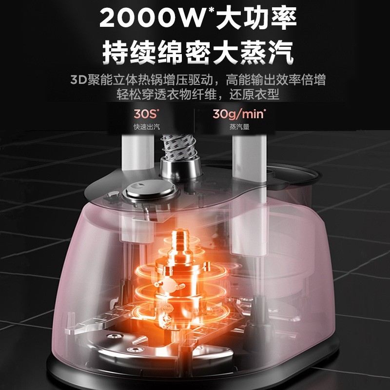 苏泊尔(SUPOR)挂烫机蒸汽手持挂烫机熨斗家用熨衣服挂烫机电熨斗双杆含熨衣板礼物GT13CP-20 玫瑰金高清大图