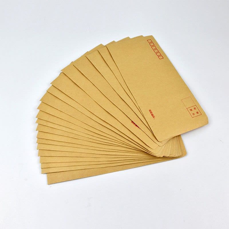 优拉牛皮纸信封袋5306 工资袋5#牛皮信封信纸套加厚牛皮纸凭证票据袋子专用信封发票收纳袋 40只/包图片