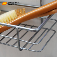 欧润哲(ORANGE) 橱柜门后挂钩调味料瓶挂篮 可挂式厨房置物架收纳架 卫生间浴室用品收纳篮 107316